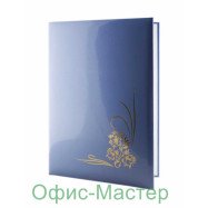 Папка А4 тиснення "куточок-квіти" ламінація морська хвиля металізов аний.фарба тиснення золото офсет