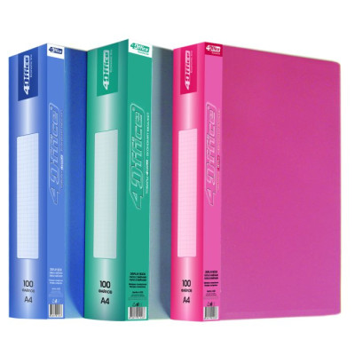 Дисплей-книга, А4, 100ф,PP, 4-228, 4OFFICE Ec.L.