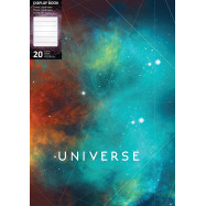 Папка А4 з 20 файлами Optima "Universe", асорті, 600 мкм O32109