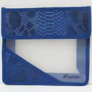 PA4-3996 Папка ткан. на липучке А4 "Snake blue"