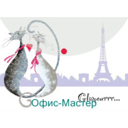 Конверт на кнопці А4 "Glamour cats" L5902
