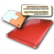 Папка липучках А4 синя,ламінований картон