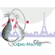 Конверт на кнопці А4 "Glamour cats" L5902