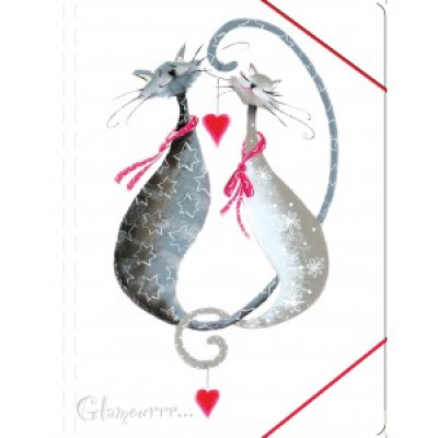 Папка на резинке А4 "Glamour cats" L5909/L5910