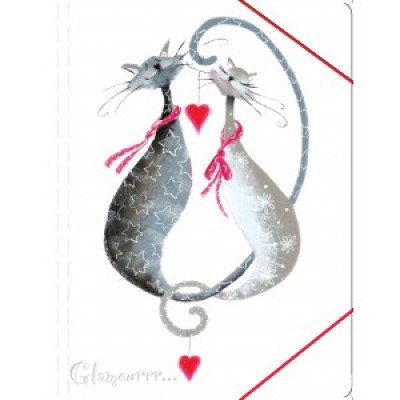 Тека на гумці А4 "Glamour cats" L5909/L5910