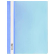 Папка-швидкозшивач с прозорим верхом А4, без перфорації,глянець, блакитний(за 10 шт.)