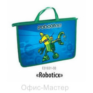 Портфель пластик.,А4 на блиск. на 2 відділ., "Roboticx"