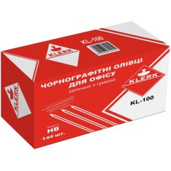 Карандаш чернограф. KLERK НВ, с ластиком цв. желтый, KL100