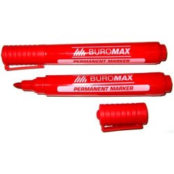 Маркер перман. "BUROMAX", красный