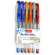 Набор гелевых ручек Goldex Glow Gel Metalic #894 Индия 1,0мм 6цв