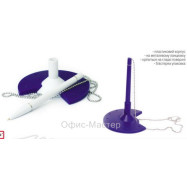 Ручка шариковая на подставке  на мет.ланцюжку "BANK PEN"син.