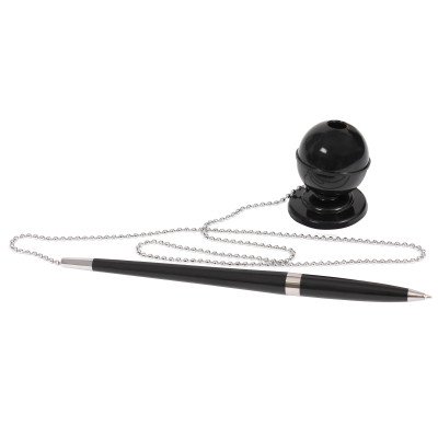 Ручка шариковая на подставке  на метал. цепочке "DESK PEN"