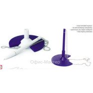 Ручка шариковая на подставке  на мет.ланцюжку "BANK PEN"син.