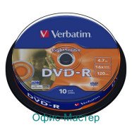 VERBATIM DVD+R 4,7Gb 16x Cake 25 pcs Printable 43539