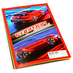 Картон цветной А4, 8 л. скоба