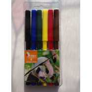Фломастеры "Панда",6 цв.,дл.письма - 450м, ФЛ43, УМКА