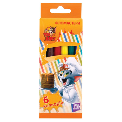 Фломастери "Tom and Jerry", 6 кольорів