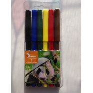 Фломастеры "Панда",6 цв.,дл.письма - 450м, ФЛ43, УМКА