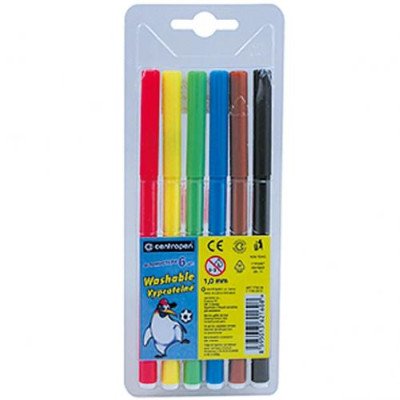 Фломастеры CENTROPEN  6 цв. дл.письма - 450м, 7790, CD