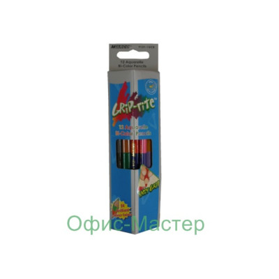 Карандаши 12цв. акварельные. двухсторон.,Grip-Rite,MARCO