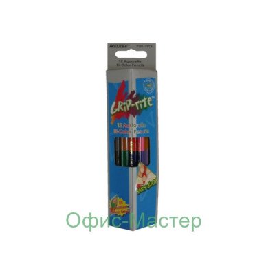 Карандаши 12цв. акварельные. двухсторон.,Grip-Rite,MARCO