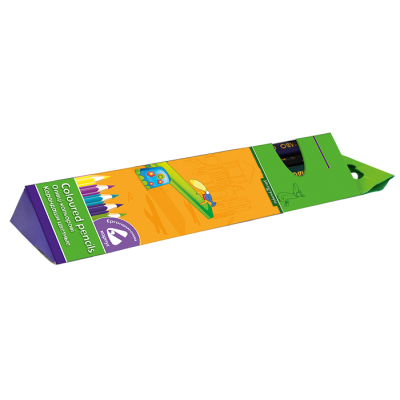 Карандаши цветные, 12 цветов, JUMBO с точилкой, треугольные ZB2407