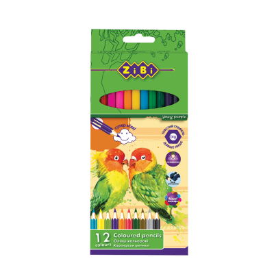 Карандаши ZiBi 12цв. шестигранные SOFT
