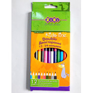Карандаши ZiBi 12цв. шестигранные Double