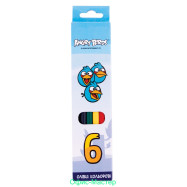 Олівці кольорові, 6 кольорів, Angry Birds