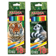Олівці 18 кольор."Economix""Fauna"