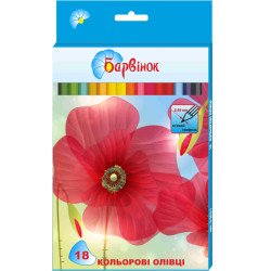 Карандаши цветные "Цветы" 18цв, 5-203/2, Барв