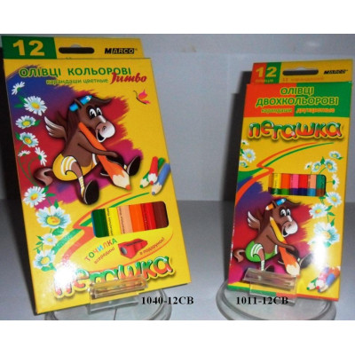 Карандаши Marco 12цв. шестигранные Jumbo Пегашка з точил.