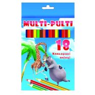 Карандаши цветные длин. " Multi Pulti " 18цв.
