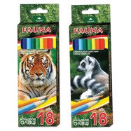 Олівці 18 кольор."Economix""Fauna"