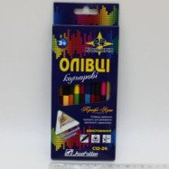 С12-24 Карандаши цв. Двухсторонние "Профи-Арт" 24цв., в картоне, европ J.Otten