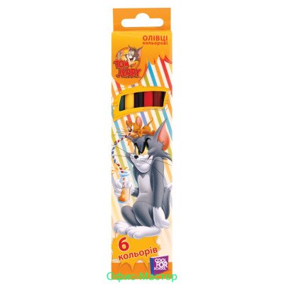 Олівці кольорові, 6 кольорів, Tom and Jerry