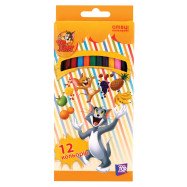 Олівці кольорові "Tom and Jerry", 12 кольорів
