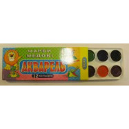 Аквар.12цв.медов  (карт уп.)  "ЛЮКС КОЛОР" арт 02002