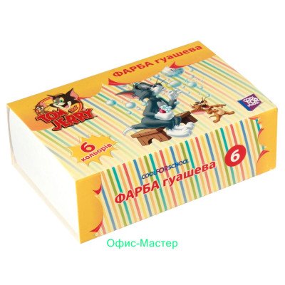 Фарба гуашева "Tom and Jerry", 12 кольорів (по 10 см3)