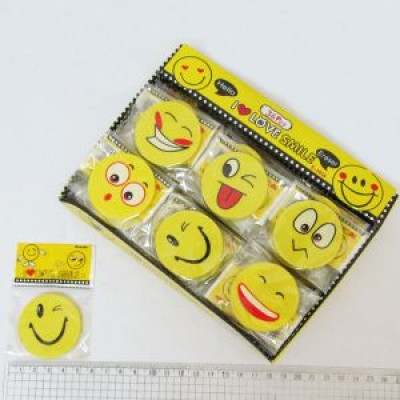 L1840 Ластик "Smile" 4,5см в OPP, mix (L2268)