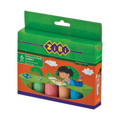 Мел цветной  6шт., JUMBO, картон. коробка  ZB