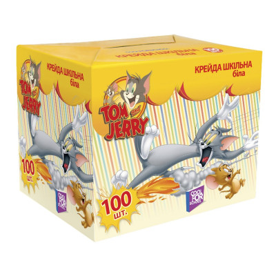 Мел "Tom and Jerry". Школьный белый 100 шт