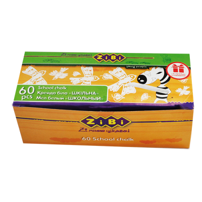 Мел белый  60шт., квадр. картонная коробка