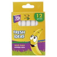Крейда шкільна біла Fresh Ideas, 12 шт.