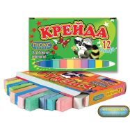 Мел  цветной_12цв. квадр.70*15*10 (карт. уп.) арт.КК.912 "ЛЮКС КОЛОР"