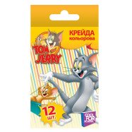 Крейда кольорова "Tom and Jerry", 12шт.