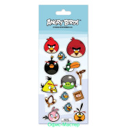 Наліпки полімерні об'ємні глянцеві "Angry Birds", 10*18см