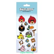Наліпки полімерні об'ємні глянцеві "Angry Birds", 10*18см