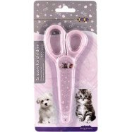 Ножницы детские "Royal Pets" в чехле, 135мм, розовые
