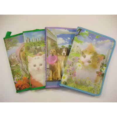 A4-16055 Папка школьная змейка (DOG+CAT)